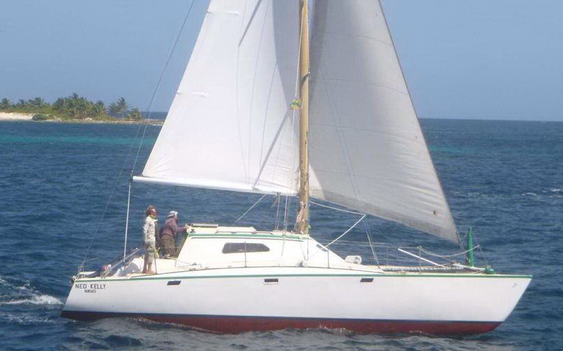 Catamaran en Cozumel al Cielo aereal view