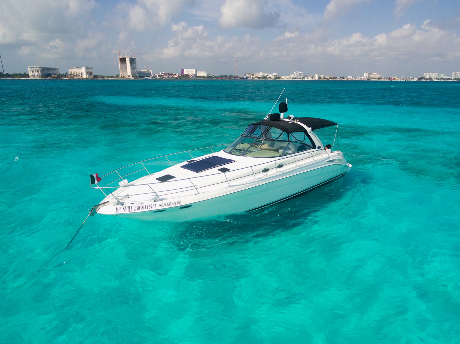 Cancun Sea Ray Yacht to snorkel